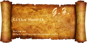 Gitta Henrik névjegykártya